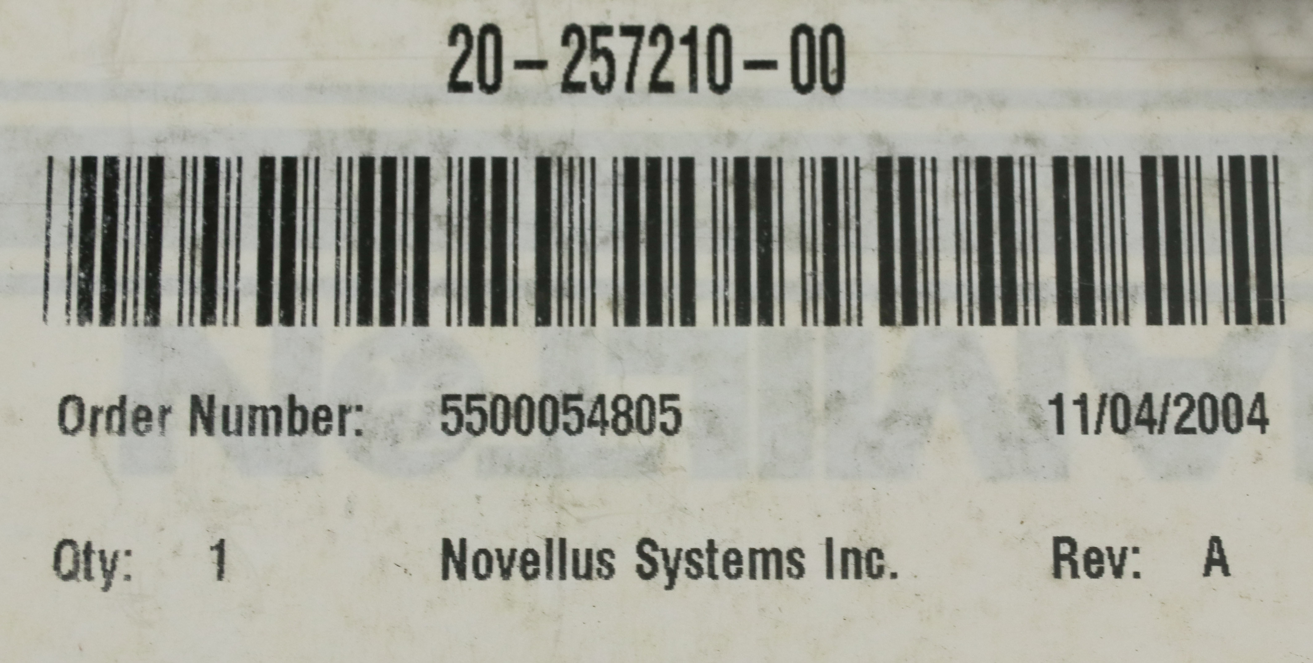 12748 NOVELLUS HAMILTON GRAD. SCALE SYRINGE GASTIGHT 1005, 5ML 20